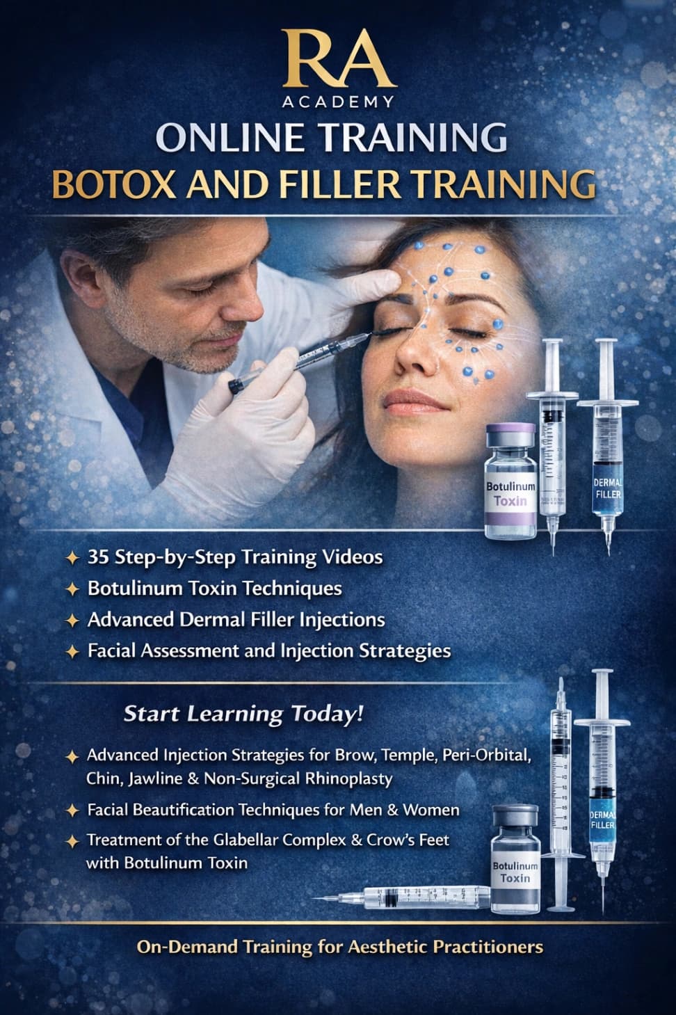 Đào tạo trực tuyến RA Academy – Tiêm botulinum toxin và chất làm đầy (Phụ đề song ngữ)