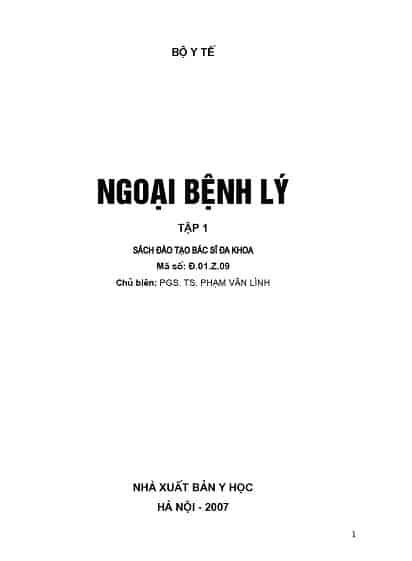 Ngoại Bệnh Lý Tập 1 Y Huế PDF Download